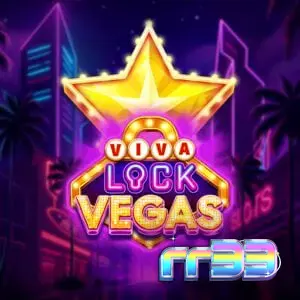 Tampilan antarmuka slot Viva Lock Vegas dengan simbol buah neon dan tangga jackpot.